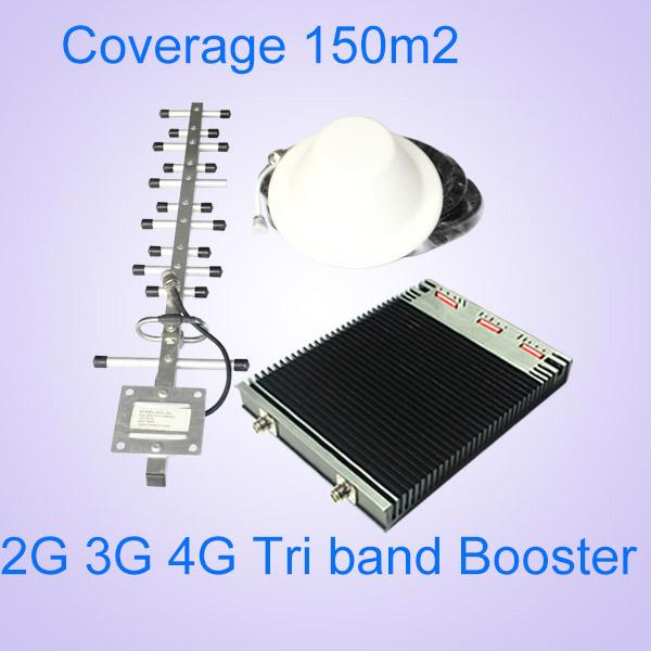 Tri band signal repeater for 900 1800 3G 2100mhz