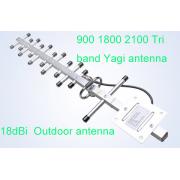 Cover 150m2 tri band repeater 2G 3G 4G cell phone signal booster