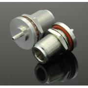 RF connector RoHS Compliant N Female Type Bulkhead Connector With O Ring