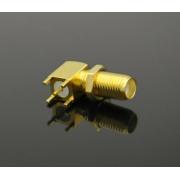Gold Plated SMA Male Right Angle PCB Mount Connector
