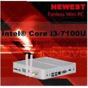 Multimedia 4K Barebone Fanless Mini HTPC HDMI DP Nuc PC Core I7 7500u