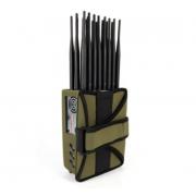 Handheld 24 Antenna 5G Cell Phone Signal Jammer with Nylon Cover, Shield 2G 3G 4G 5G Wi-Fi GPS UHF VHF, 24W, Interferenc
