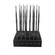 5G/4G/3G/2G +WiFi2.4G/Bluetooth +WIFI5G+GPSL1/L2/L3/L4/L5+ VHF/LOJACK 12-Antenna 5G Cell Phone Jammer With 80m Shield