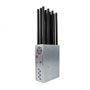 37W Interference Up To 40m With Nylon Cover Handheld 12 Antenna 5G Cell Phone Signal Jammer